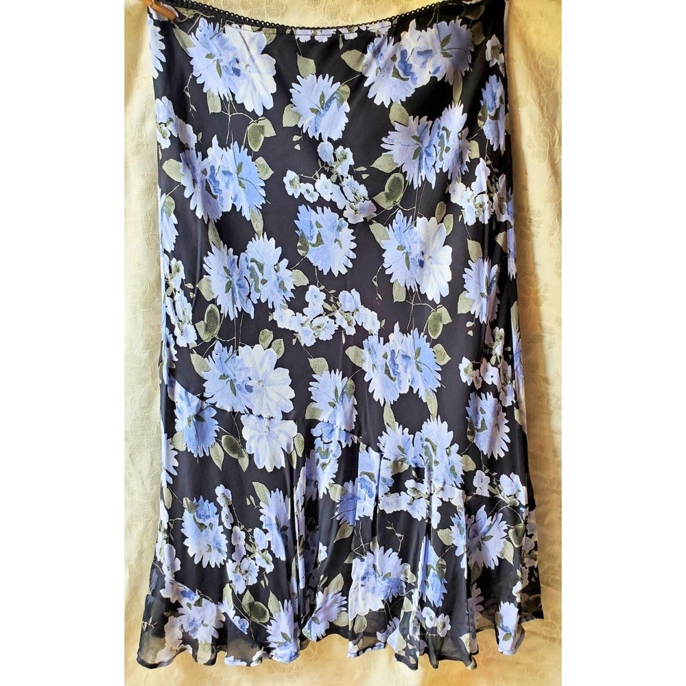 Vintage JM Collection‎ Floral Midi Skirt Ruffle Y2K Fairy Bohemian Festival Sz L